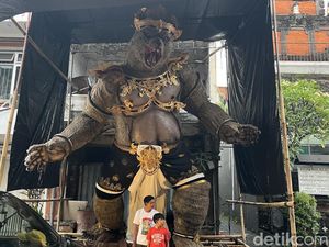 ST Suralaga Bangun Ulang Ogoh-Ogoh dalam 3 Hari Pascainsiden Kebakaran