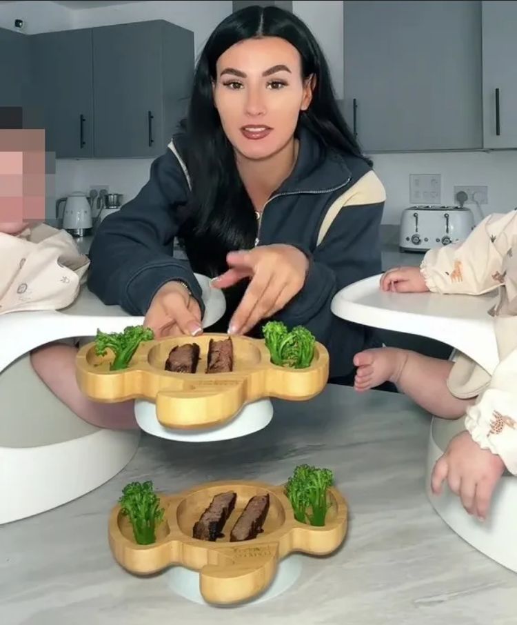 ibu dikecam memberikan bayi 8 bulan makan beefsteak