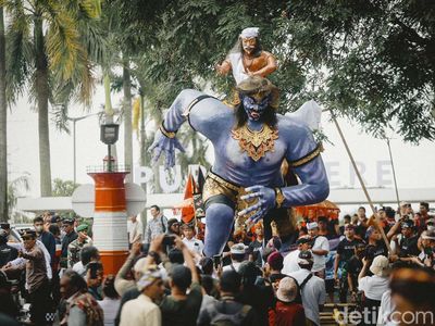 Meriahnya Pawai Ogoh-ogoh di Cinere Depok