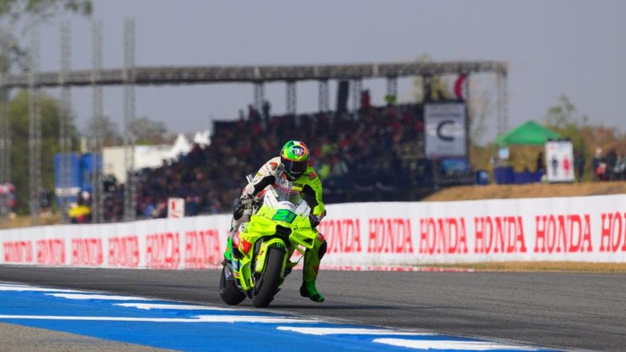 Franco Morbidelli (Pertamina Enduro VR46 Racing Team) tercepat di sesi FP1 MotoGP AS 2025 (NurPhoto via Getty Images/NurPhoto)