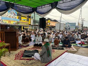Masjid di Jakabaring Banyuasin Gelar Salat Idul Fitri, Ribuan Jemaah Hadir
