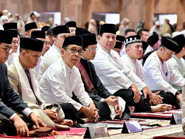 Potret Prabowo-Gibran Salat Id di Istiqlal, Ada JK hingga Pramono