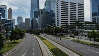 Penampakan Kawasan Perkantoran Jakarta Hari Pertama Lebaran