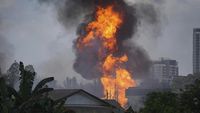 Penampakan Lokasi Ledakan Dahsyat Pipa Gas Petronas