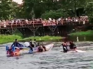 Speedboat Wisata di Ogan Ilir Terbalik, 8 Orang Tercebur ke Sungai