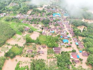 Banjir Rendam Jalan Trans Sulawesi di Morut, Lalin Lumpuh-110 Rumah Terdampak