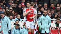 Kieran Tierney baru turun enam kali di Premier League musim ini. Kontraknya akan habis pada Juni mendatang dan ia dikabarkan akan pulang ke klub lamanya, Celtic. Foto: Arsenal FC via Getty Images/David Price