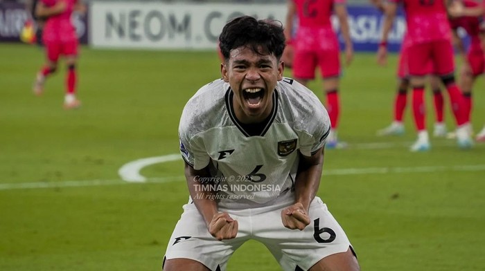 Evandra Florasta merayakan gol untuk Timnas Indonesia U-17
