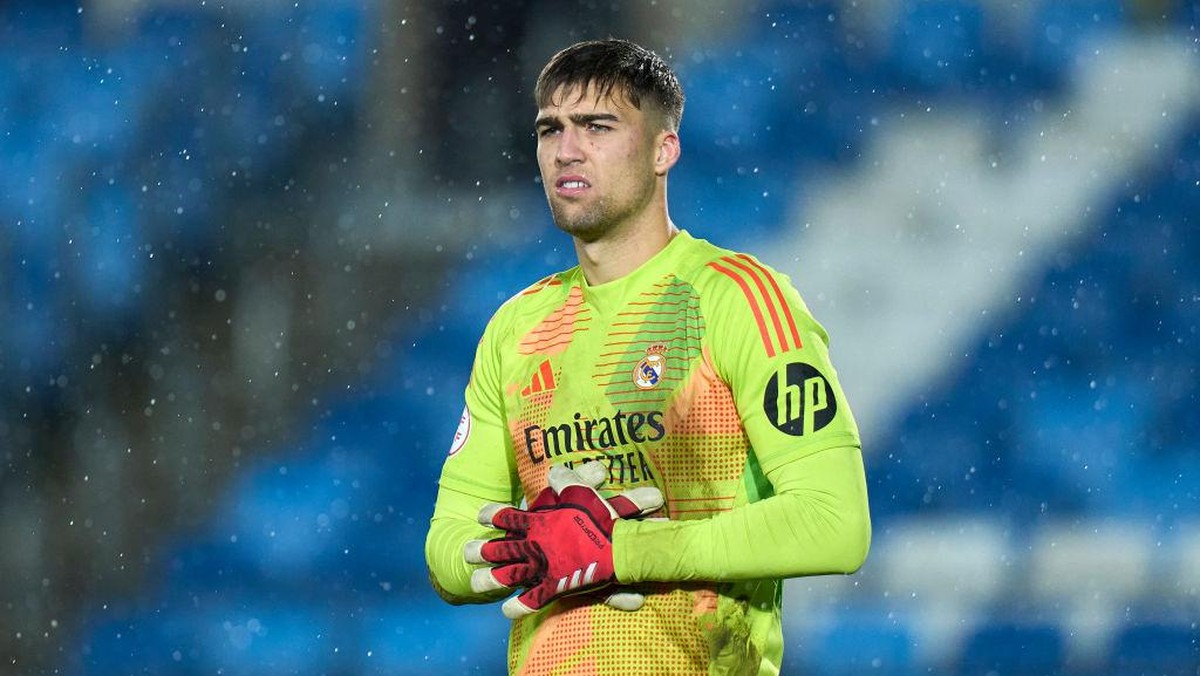 Kiper muda Real Madrid, Fran Gonzalez. Foto: Getty Images/Diego Souto