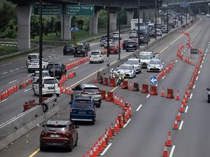 Contraflow Diterapkan di Km 44-46 Tol Jagorawi Arah Puncak Pagi Ini Contraflow Diterapkan di Km 44-46 Tol Jagorawi Arah Puncak Pagi Ini