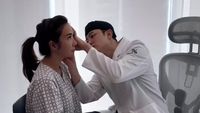 8 Foto Gisella Anastasia Oplas di Korea, Jalan-jalan Dengan Wajah Bengkak