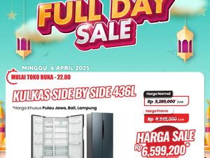Kulkas Side by Side 436L Harga Diskon Cuma di Transmart Full Day Sale
