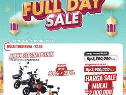 Sepeda Listrik Diskon Tembus 50% di Transmart Full Day Sale Cocok Buat Lebaran