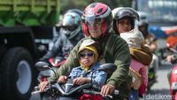 Momen Pemudik Cilik Menempuh Perjalanan Kembali Pulang ke Jabodetabek
