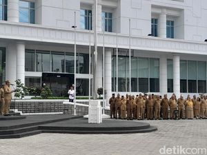 Apel Hari Pertama Kerja, Gubsu Bobby Tegur ASN Tak Masuk-Atribut Tak Lengkap
