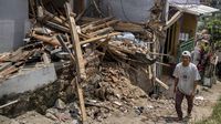 Penampakan 10 Rumah Rusak Akibat Pergerakan Tanah di Cimahi