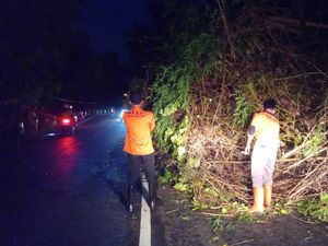Tebing di Pamekasan Longsor Tutup Jalan, Pengendara Diminta Hati-Hati Tebing di Pamekasan Longsor Tutup Jalan, Pengendara Diminta Hati-Hati