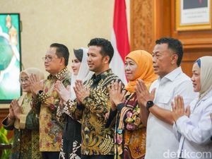 Halalbihalal dengan Kepala Daerah, Khofifah-Emil Satukan Visi Bangun Jatim Halalbihalal dengan Kepala Daerah, Khofifah-Emil Satukan Visi Bangun Jatim