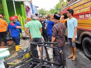 Ruko Laundry di Parepare Kebakaran, Diduga Akibat Korsleting Listrik