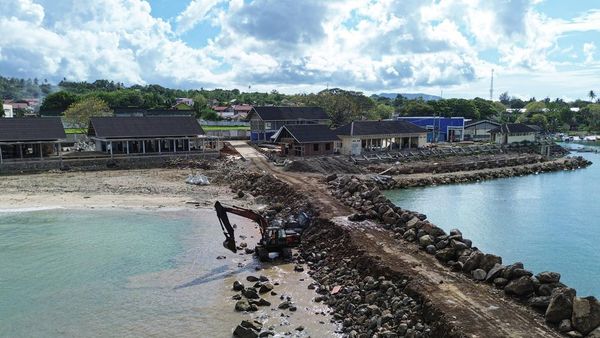 Foto Udara Pembangunan Sentra Kelautan dan Perikanan Terpadu di Sabang