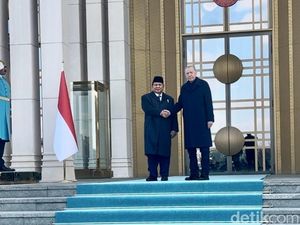 Prabowo Disambut Upacara Kenegaraan Bertemu Erdogan di Istana Turki