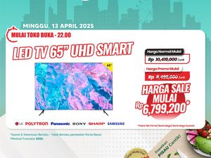 Cuma di Transmart Full Day Sale! UHD Smart TV 65 Inch Diskon Rp 3,6 Juta