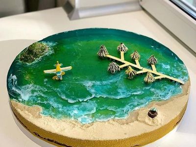 Indah! 10 Kue Ini Menampilkan Desain Pulau dan Samudra