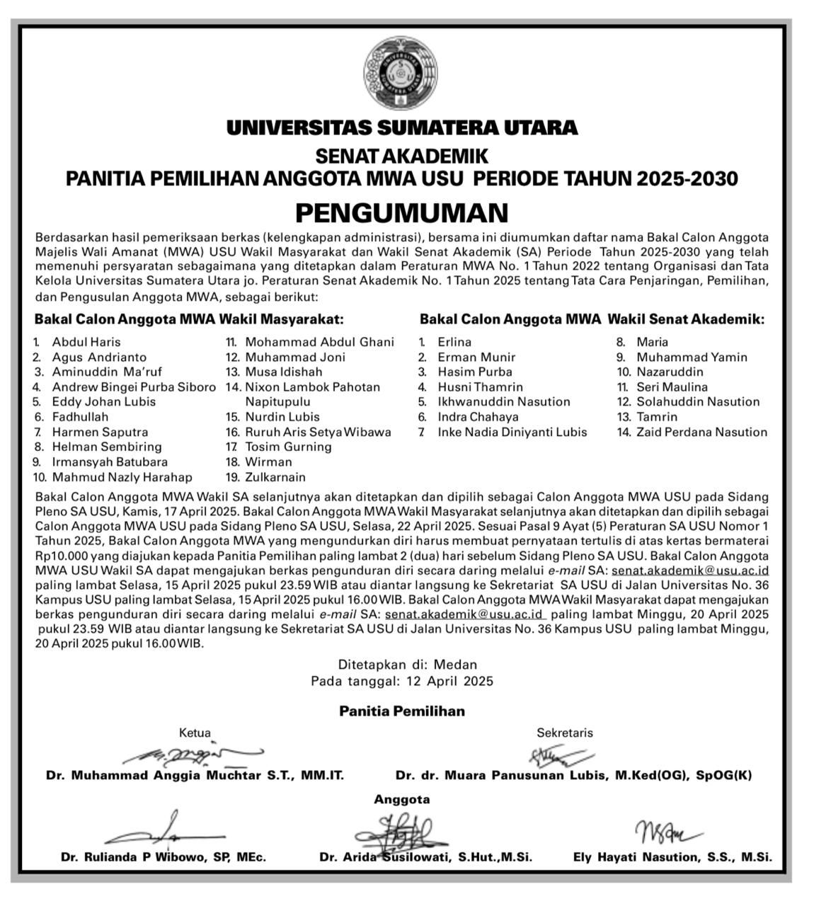 Foto Dok Universitas Sumatera Utara