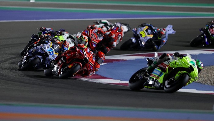 Marc Marquez MotoGP - Qatar Grand Prix - Lusail International Circuit, Doha, Qatar - April 13, 2025 Pertamina Enduro VR46 Racing Teams Franco Morbidelli and Ducati Lenovo Teams Marc Marquez in action REUTERS/Ibraheem Al Omari