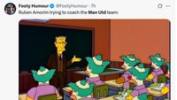 Situasi Amorim melatih MU musim ini. Badut semua? Foto: X.com/FootyHumour