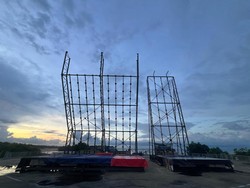 Pembangunan Wall Kejuaraan Dunia Panjat Tebing di Bali Baru 50 Persen