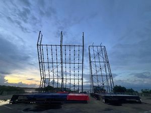 Pembangunan Wall Kejuaraan Dunia Panjat Tebing di Bali Baru 50 Persen Pembangunan Wall Kejuaraan Dunia Panjat Tebing di Bali Baru 50 Persen