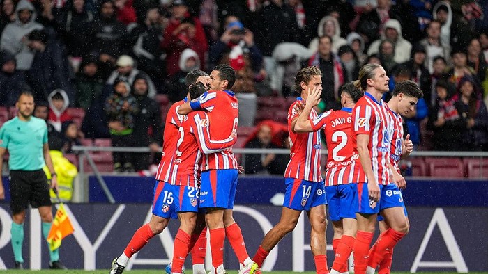 2210280765 MADRID, SPAIN - APRIL 14: Giuliano Simeone of Atletico de Madrid celebrates a goal during the Spanish League, LaLiga EA Sports, football match played between Atletico de Madrid and Real Valladolid at Riyadh Air Metropolitano stadium on April 14, 2025, in Madrid, Spain. (Photo By Oscar J. Barroso/Europa Press via Getty Images)