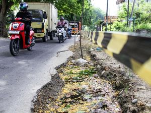 Bahu Jalan Raya Nasional Aceh-Medan Rusak Imbas Proyek Galian