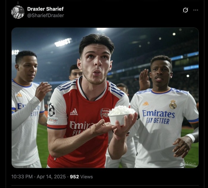 Ramai meme jelang real madrid vs arsenal wasit hingga rice cooker 