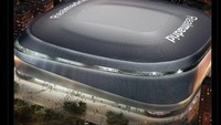 Madrid akan menjamu Arsenal di Santiago Bernabeu dengan atap tertutup. Fans Arsenal bilang, cocok banget untuk masak nasi karena mirip rice cooker! Foto: dok. Internet/X (Twitter)