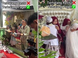 Viral Momen Sungkeman Pernikahan, MC Terhalang Pagar Bikin Salfok