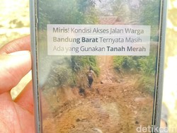 Viral Jalan di Pelosok Bandung Barat Masih Beralas Tanah Merah