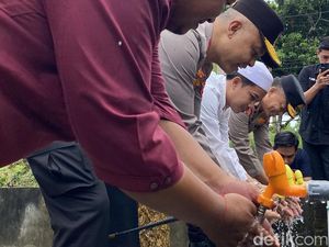 Senangnya Santri di Pangkalpinang Terima Bantuan Sumur Bor dari Polda Babel