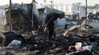 Penampakan Tenda-tenda Pengungsi Palestina Hancur Diserang Israel