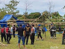TNI-Polri Bongkar Arena Judi Sabung Ayam di Bontomarannu Gowa