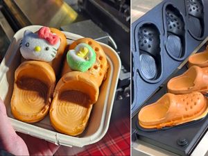 Gemas! Waffle Bentuk Sandal Crocs Sedang Tren di China Gemas! Waffle Bentuk Sandal Crocs Sedang Tren di China