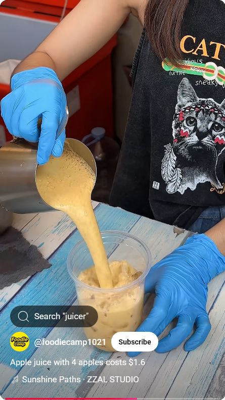 penjual jus cantik di Thailand