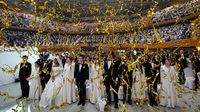 Potret Bahagia 5.000 Pasangan Ikut Nikah Massal di Korea Selatan