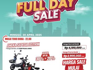 Beli Sepeda Listrik di Transmart Full Day Sale Harganya Semurah Ini! Beli Sepeda Listrik di Transmart Full Day Sale Harganya Semurah Ini!