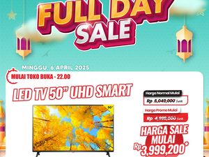 Smart TV LED 65 di Transmart Full Day Sale Diskon Rp 3,6 Juta
