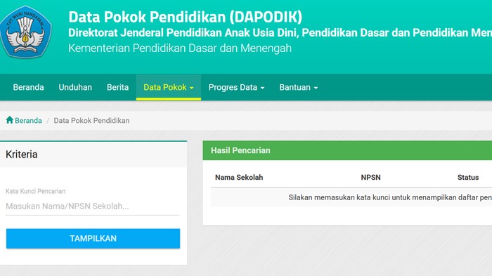 Cara Mengecek NPSN Cara Mengecek NPSN