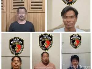 Potret 5 Pelaku Pembakaran Mobil Polisi di Depok