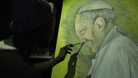 Seniman Kenya Lukis Paus Fransiskus sebagai Bentuk Penghormatan