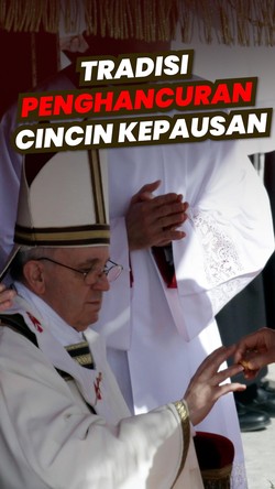 Video: Potret Cincin Kepausan yang Harus Dihancurkan Setelah Paus Fransiskus Wafat